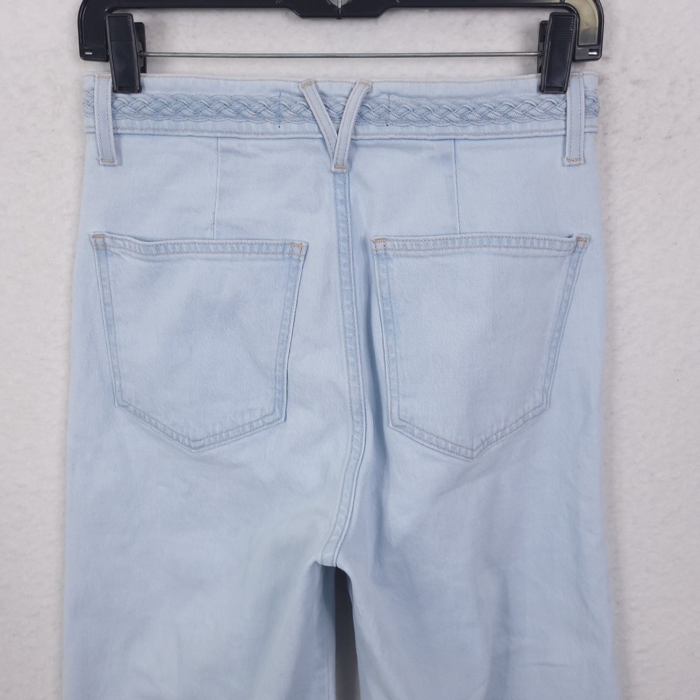 Veronica Beard Jeans Womens 27 Light Wash Grant Wide Leg High Rise Made USA - Picture 9 of 14